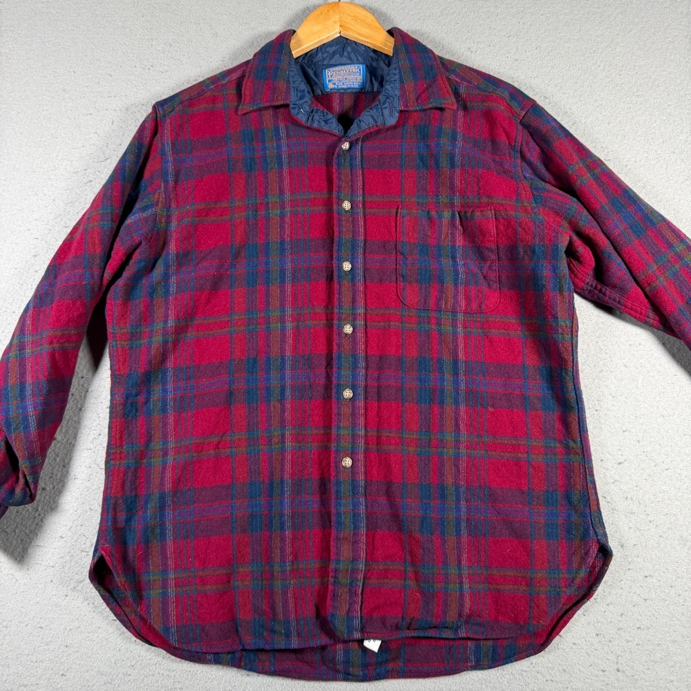Vintage Pendleton Wool Plaid Button Up Shirt Wome… - image 3